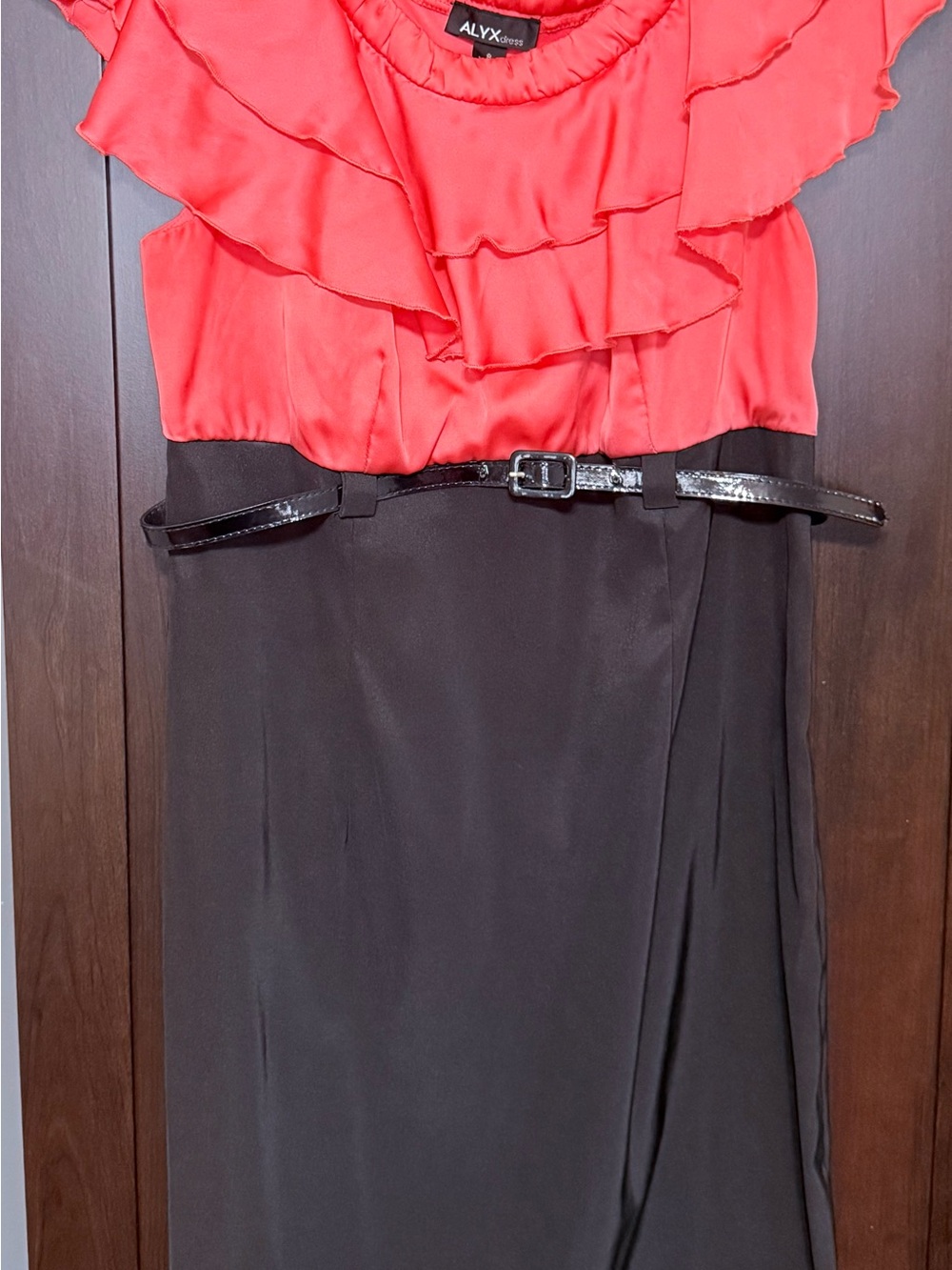 ALYX Coral Ruffle-Trim Dress